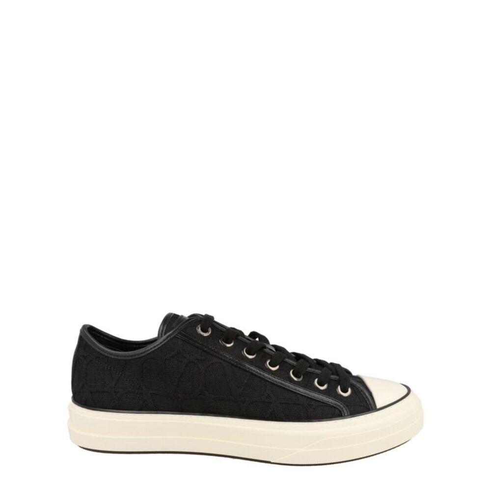 Valentino Toile Iconographe Totaloop Low-Top Sneakers Black Mens